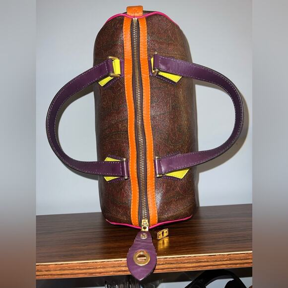 Etro Paisley Multicolor Top Handle Bag - Picture 4 of 14